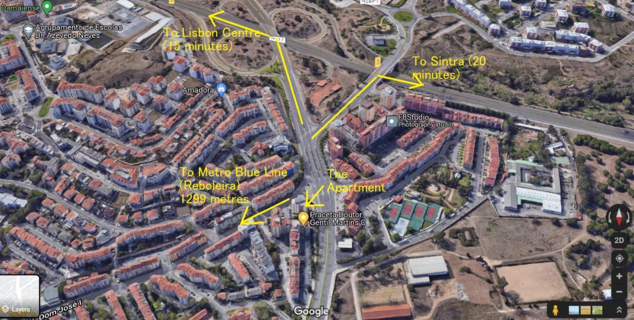 Enjoy Lisbon Cascais Sintra 1200 Metres To Metro Blue Line Sintra Rail Line Free Parking Appartement Amadora Buitenkant foto
